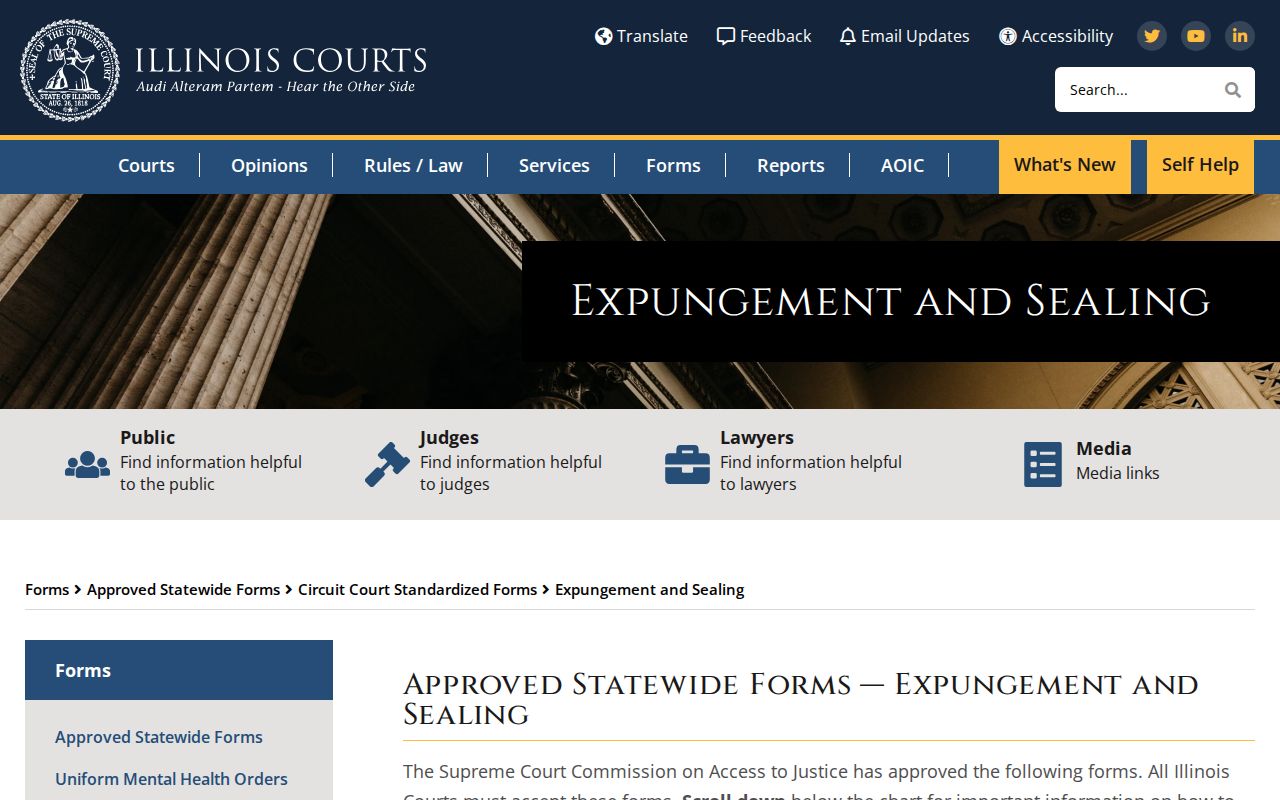 Illinois expungement forms affecting Jersey County mugshot records
