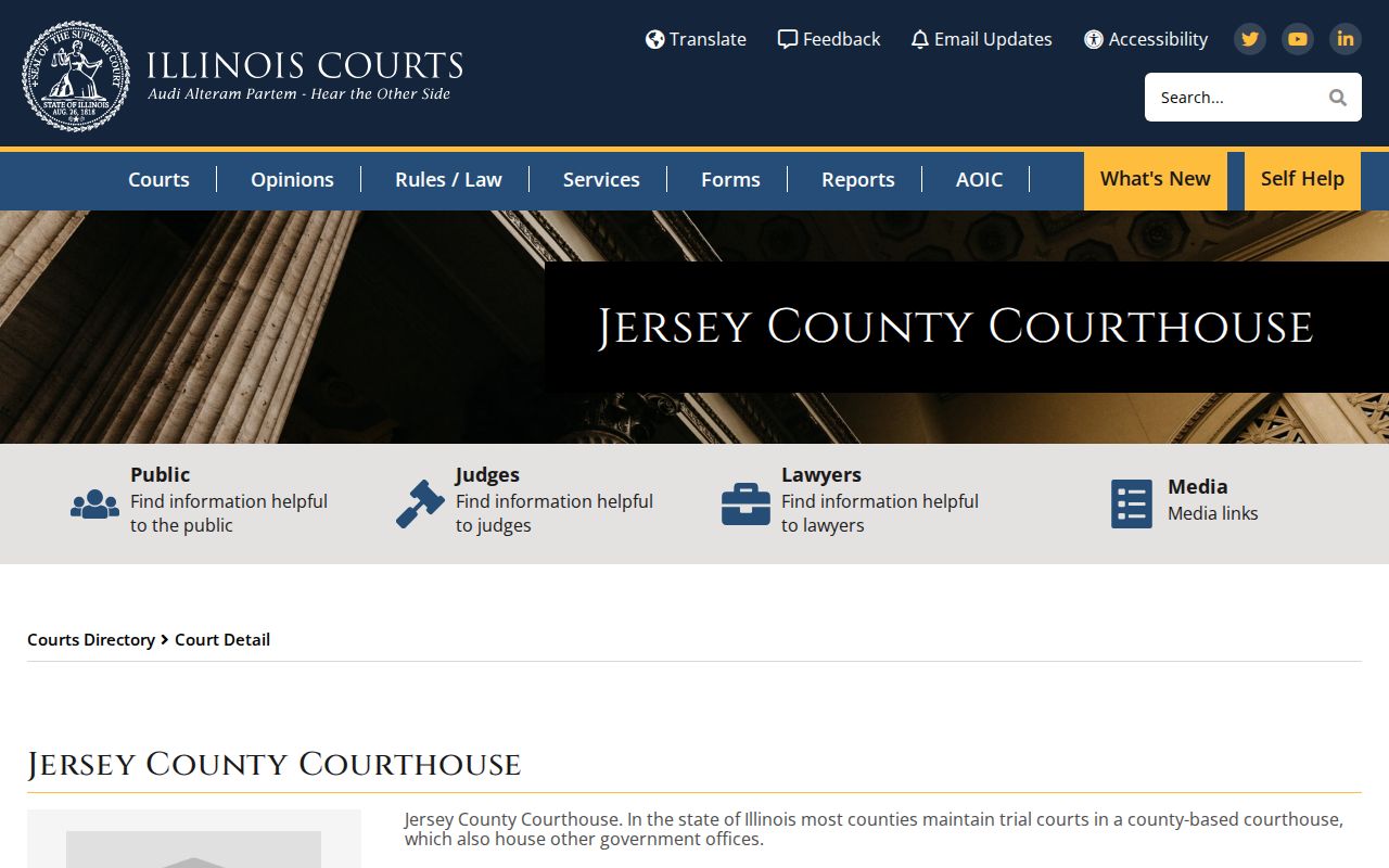 Jersey County court record access for released inmate mugshots