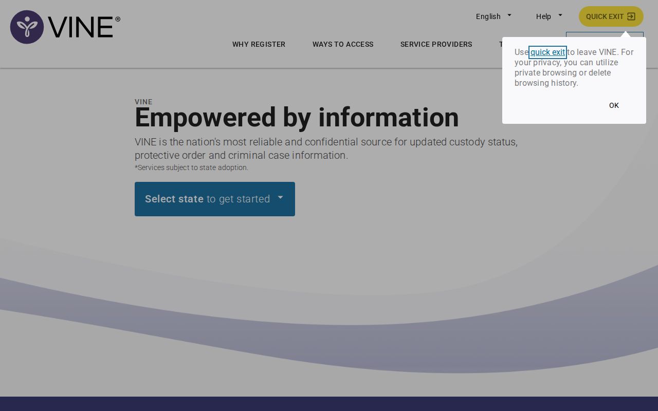 VINELink person search for a Jersey County inmate check